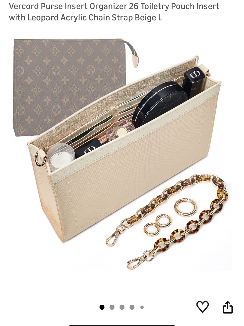Canvas Clutch in Brown and Tan - Picture 7 of 7